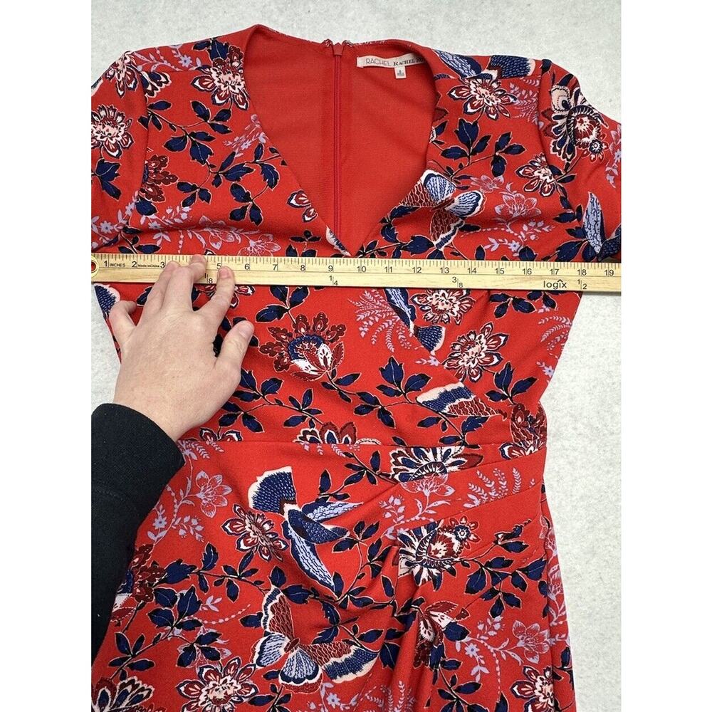 Rachel Rachel Roy Dress Womens Size 8 Red Blue Floral Tropical Print Dress - Picture 5 of 15